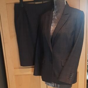 LAURA PETITES💖Tweed BLAZER/MIDI SKIRT GRAY Suit Set💝BLAZER Sz 10 SKIRT Sz 12